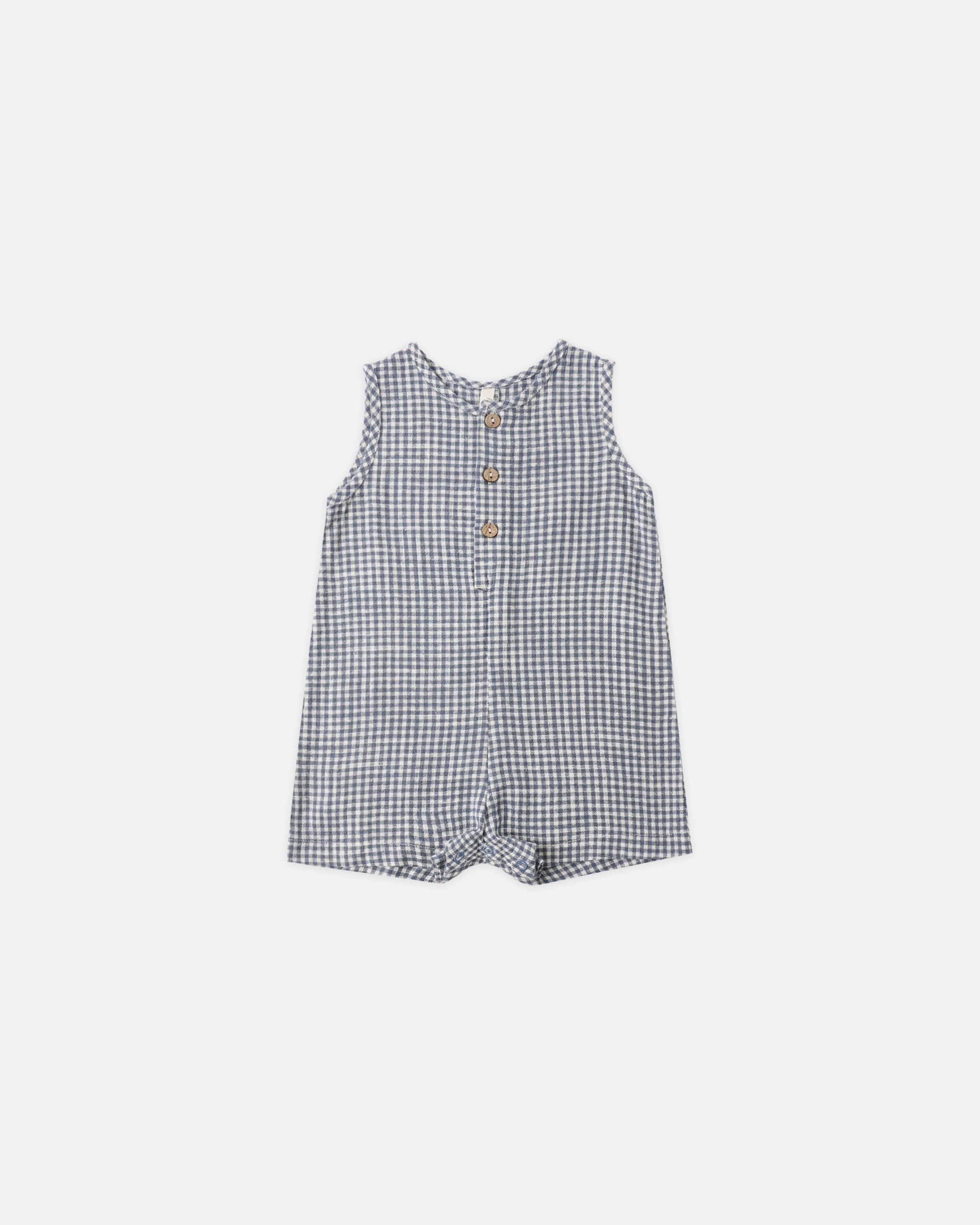 Mavrick Romper || Marine Gingham