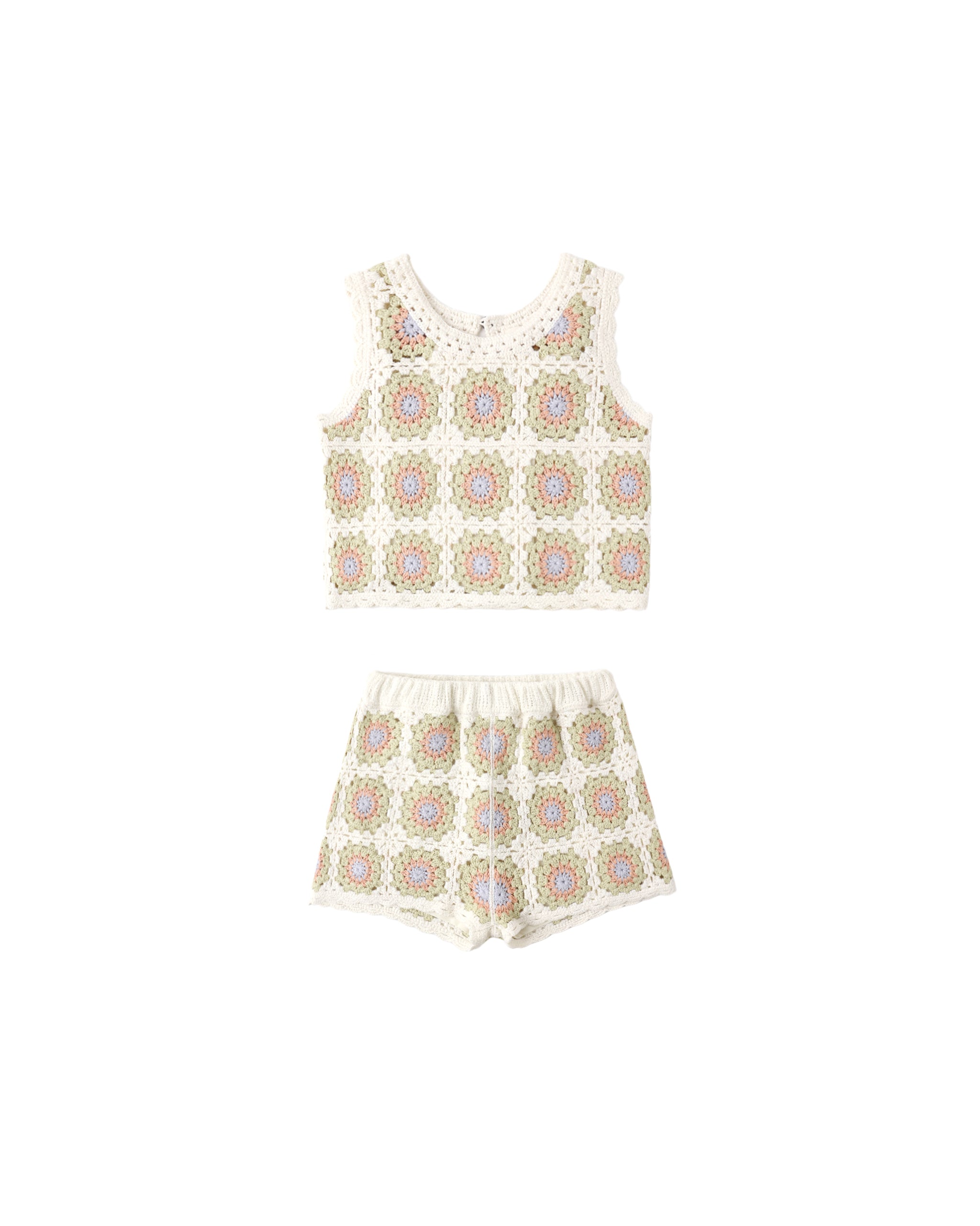 Crochet Tank Set || Citron Daisy Check
