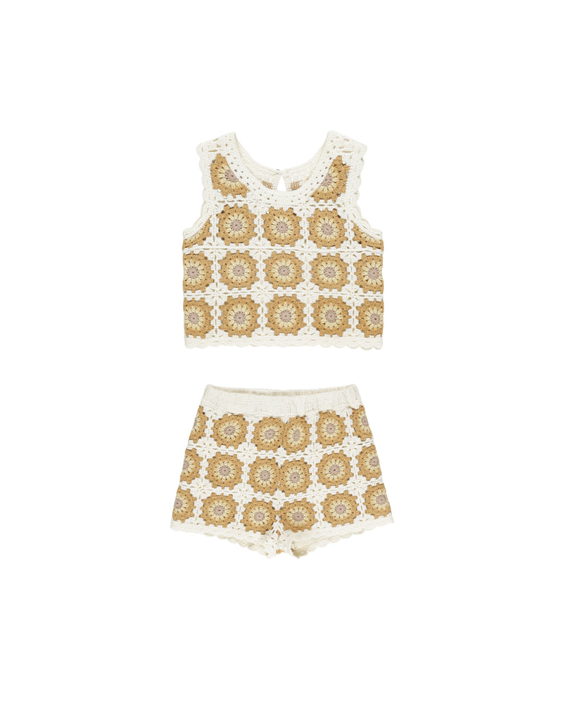 Crochet Tank Set || Marigold Daisy