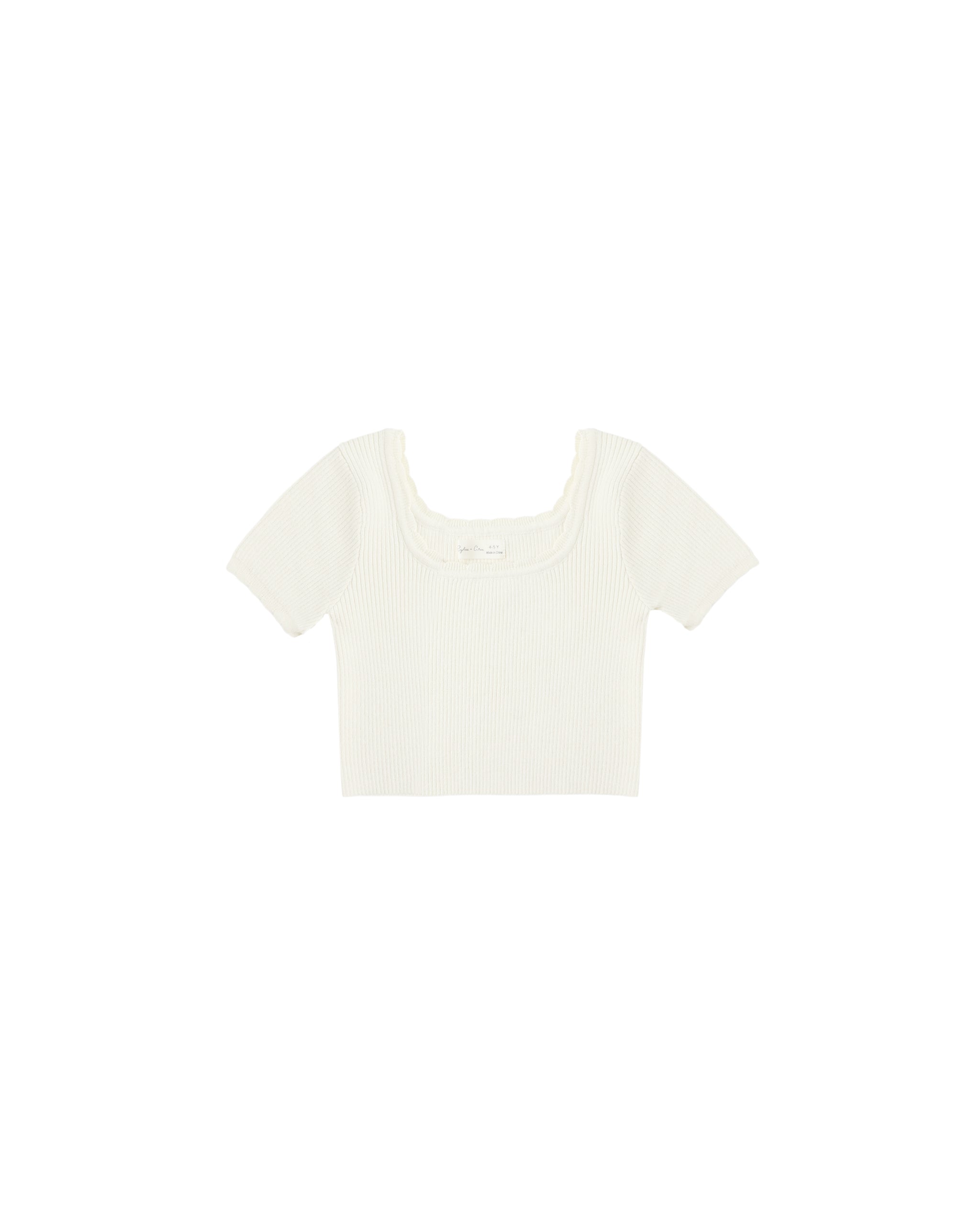 Scallop Tee || Natural