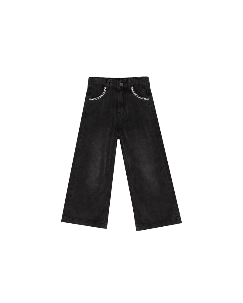 Straight Leg Pant || Washed Black