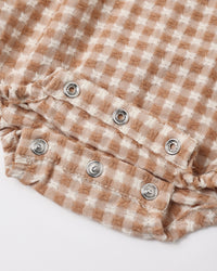 Colette Romper Fawn Gingham