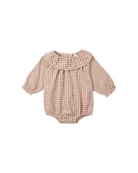 Colette Romper Fawn Gingham