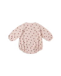 Spongey Knit Romper || Polka Dots
