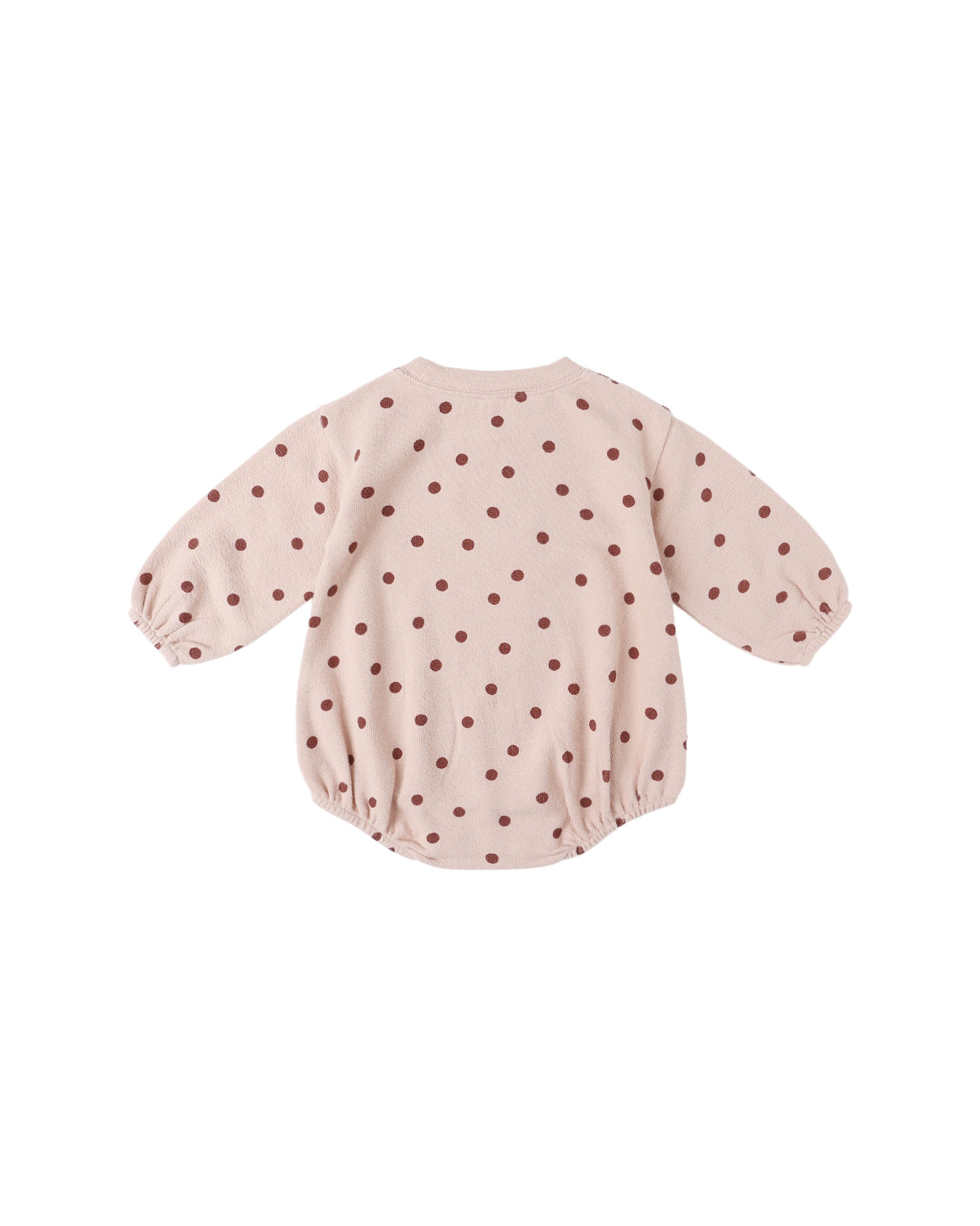 Spongey Knit Romper || Polka Dots