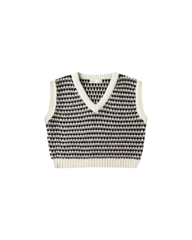 Sweater Vest || Black Speckle
