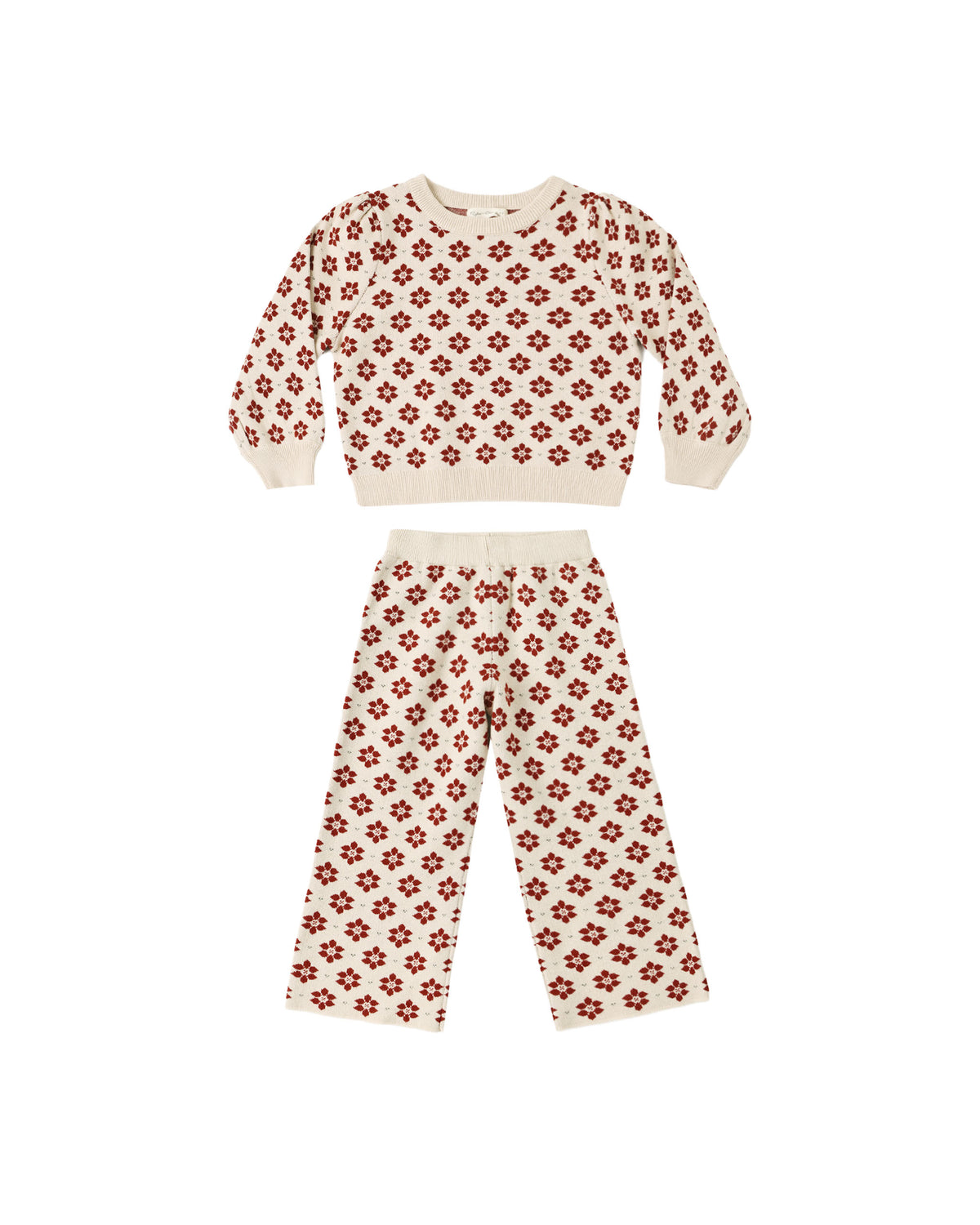 Jacquard Knit Set | Poinsettia
