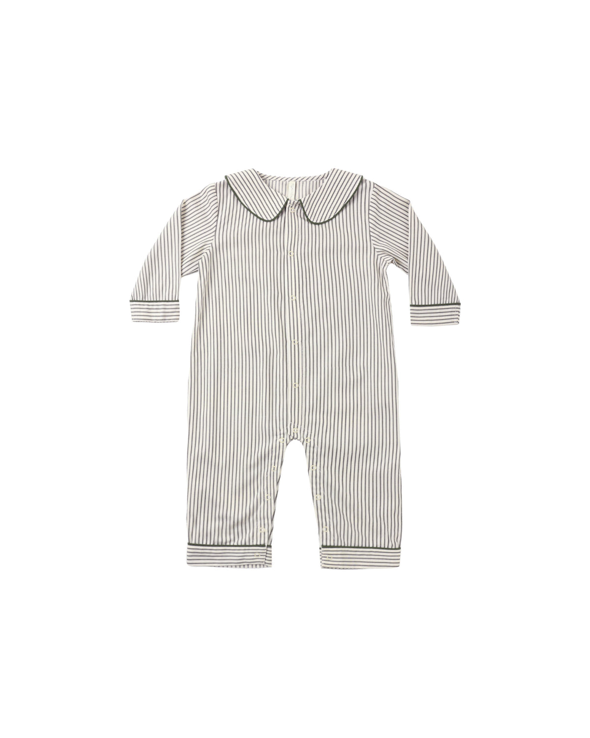 Baby Pajama Romper | Evergreen Stripe