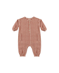 Relaxed Woven Jumpsuit | Vintage Plaid