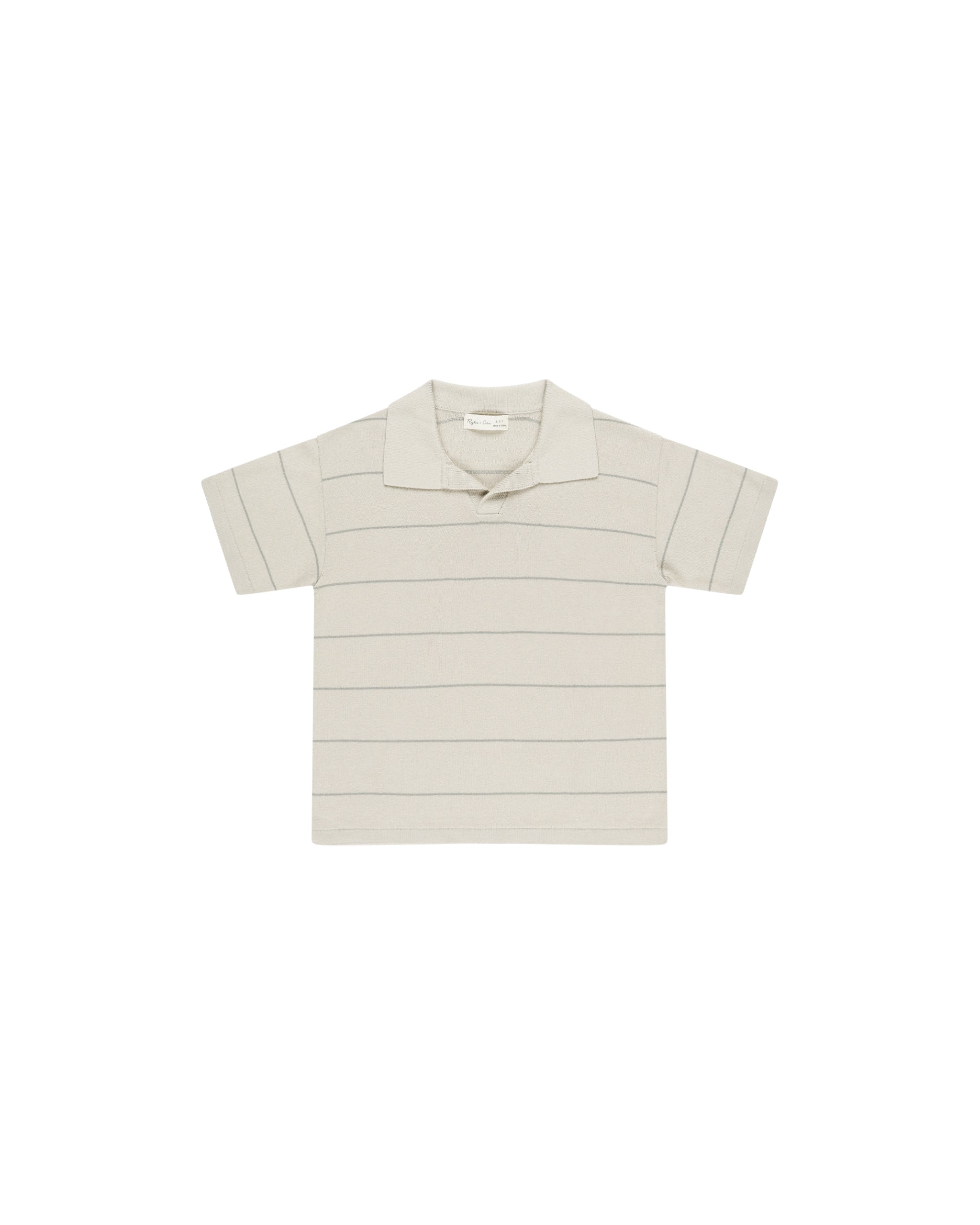 Chandler Knit Polo || Eucalyptus Stripe