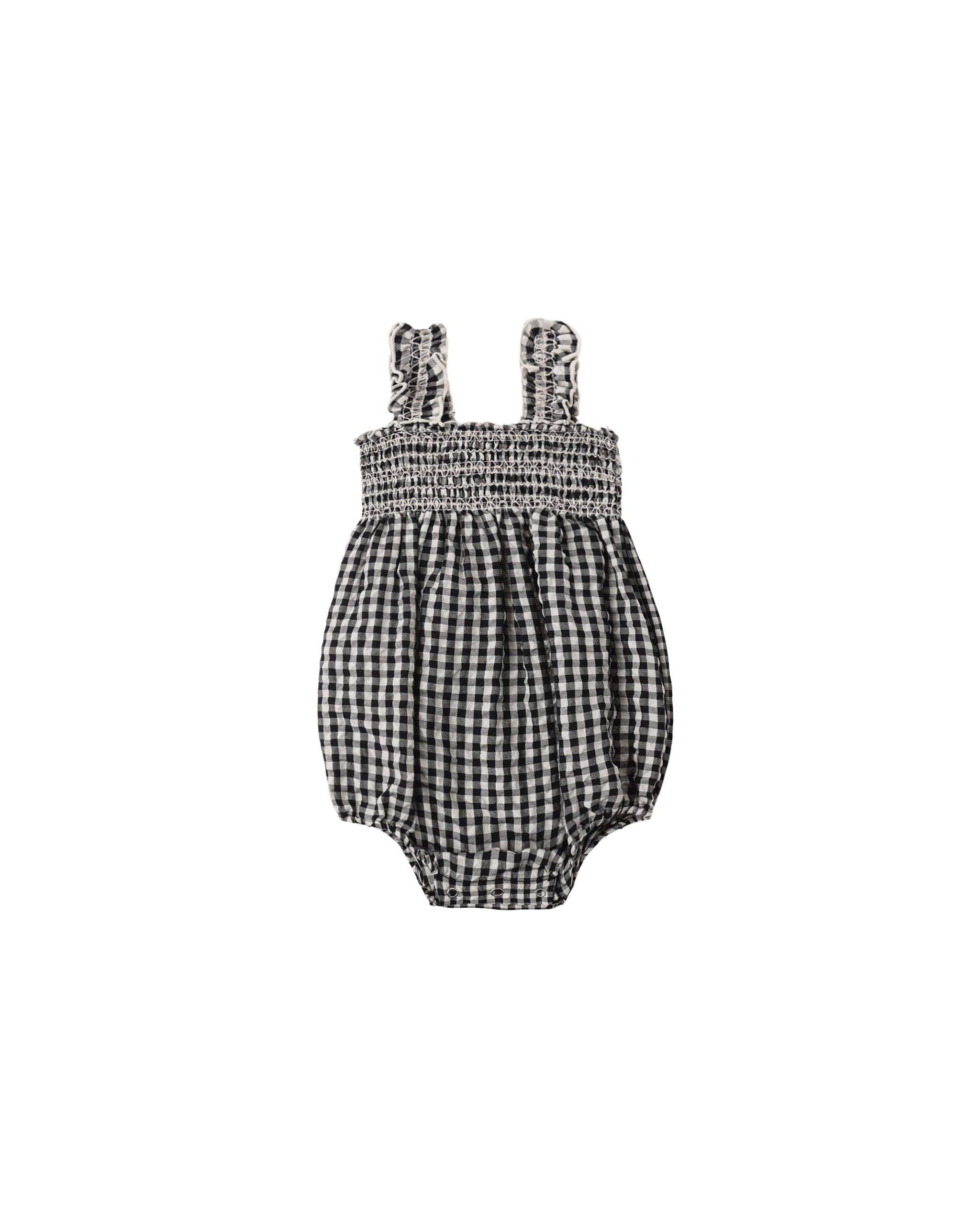 Julia Romper || Black Check