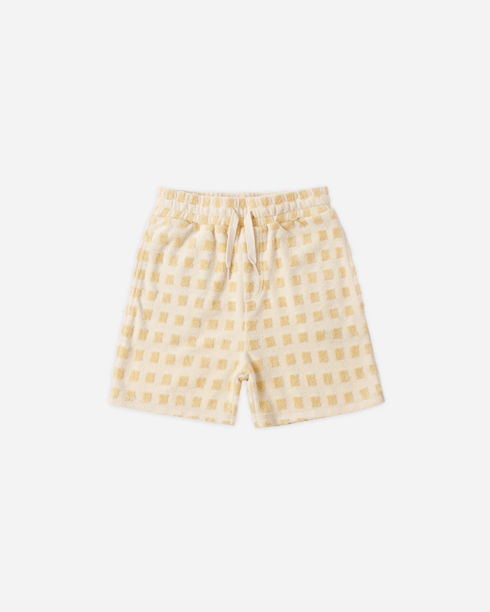 Terry Boys Short || Butterscotch Grid