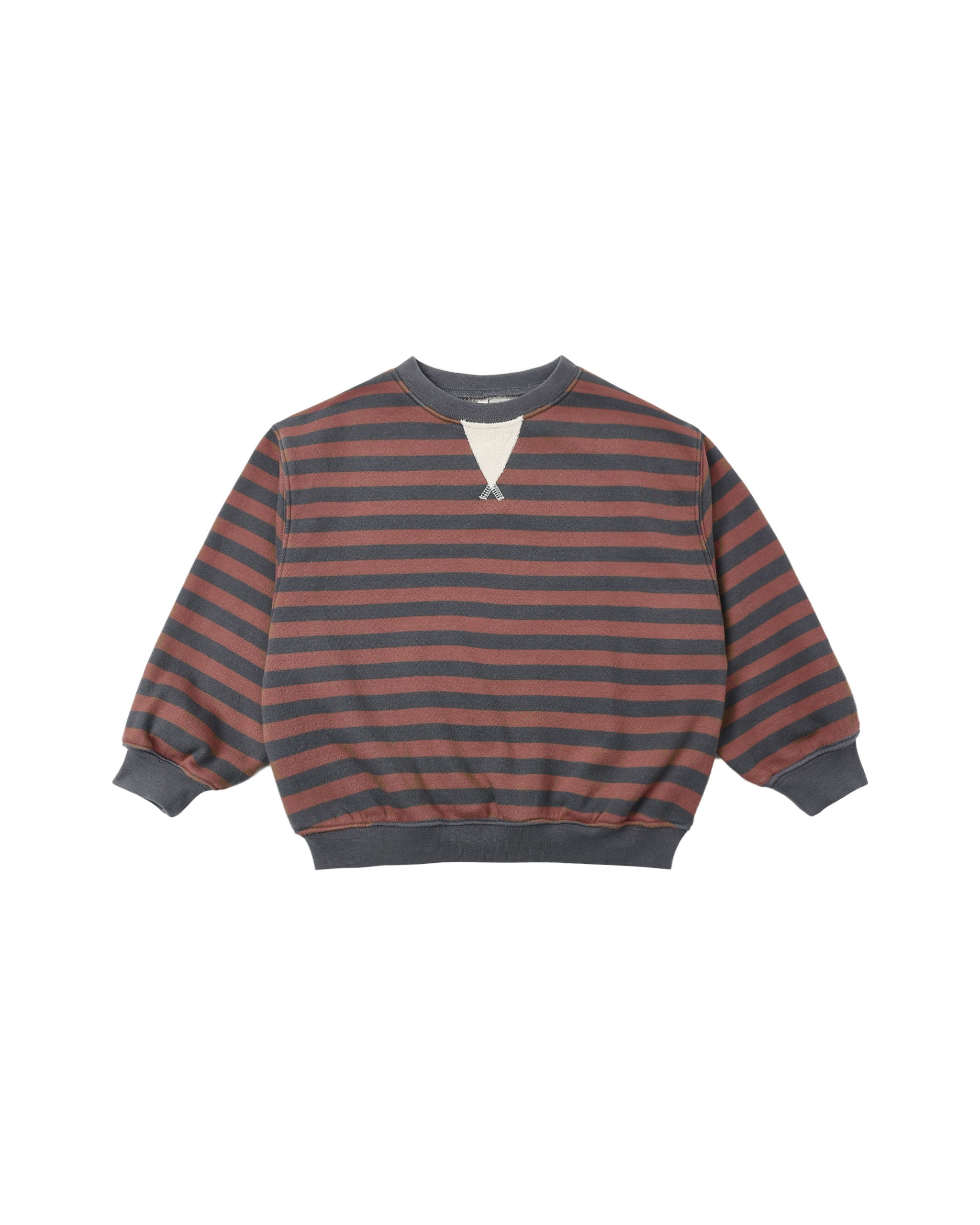 Oversized Crew Mulberry Stripe