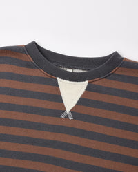 Oversized Crew Mulberry Stripe