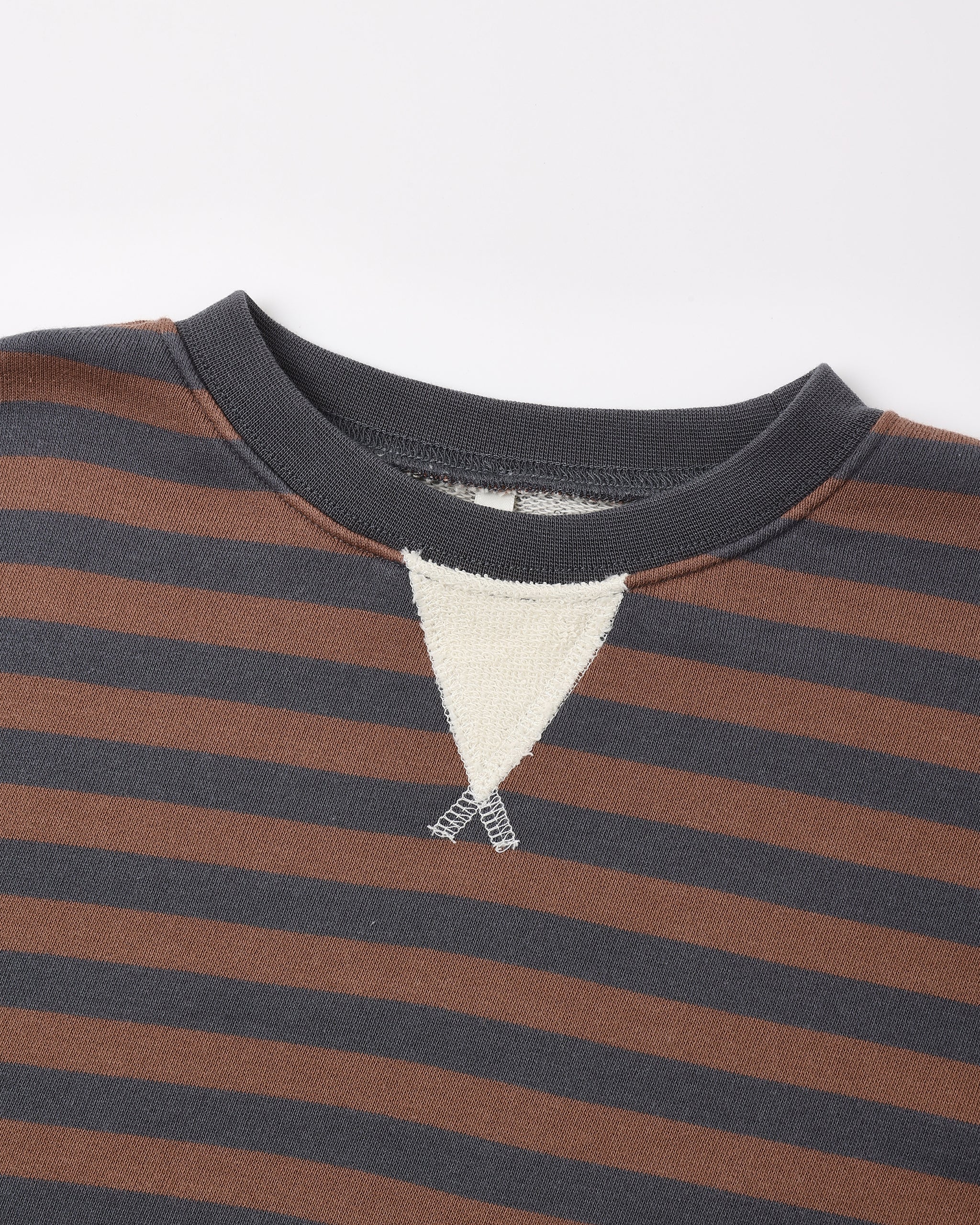 Oversized Crew Mulberry Stripe