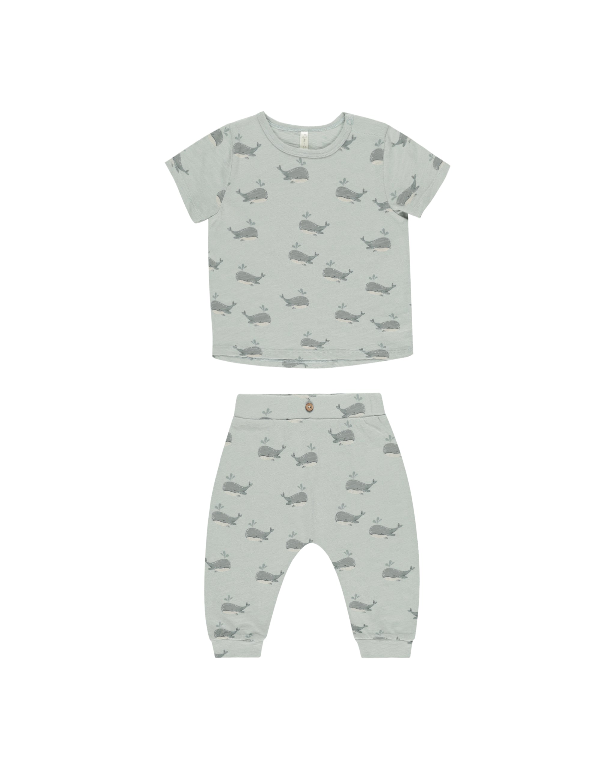 Tee + Slouch Pant Set || Whales