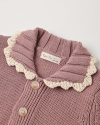 Collared Cardigan Rosewood