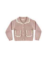 Collared Cardigan Rosewood