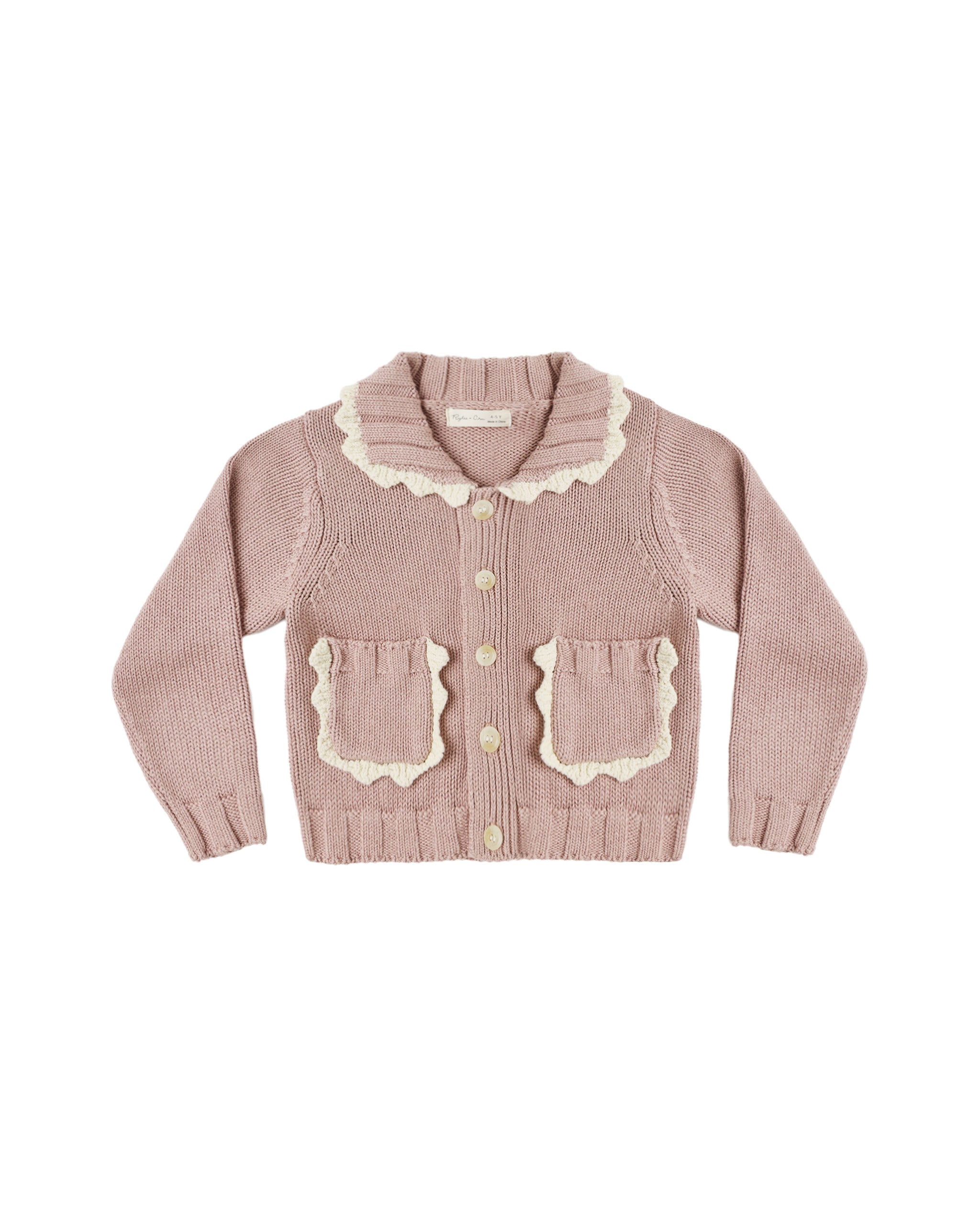 Collared Cardigan Rosewood