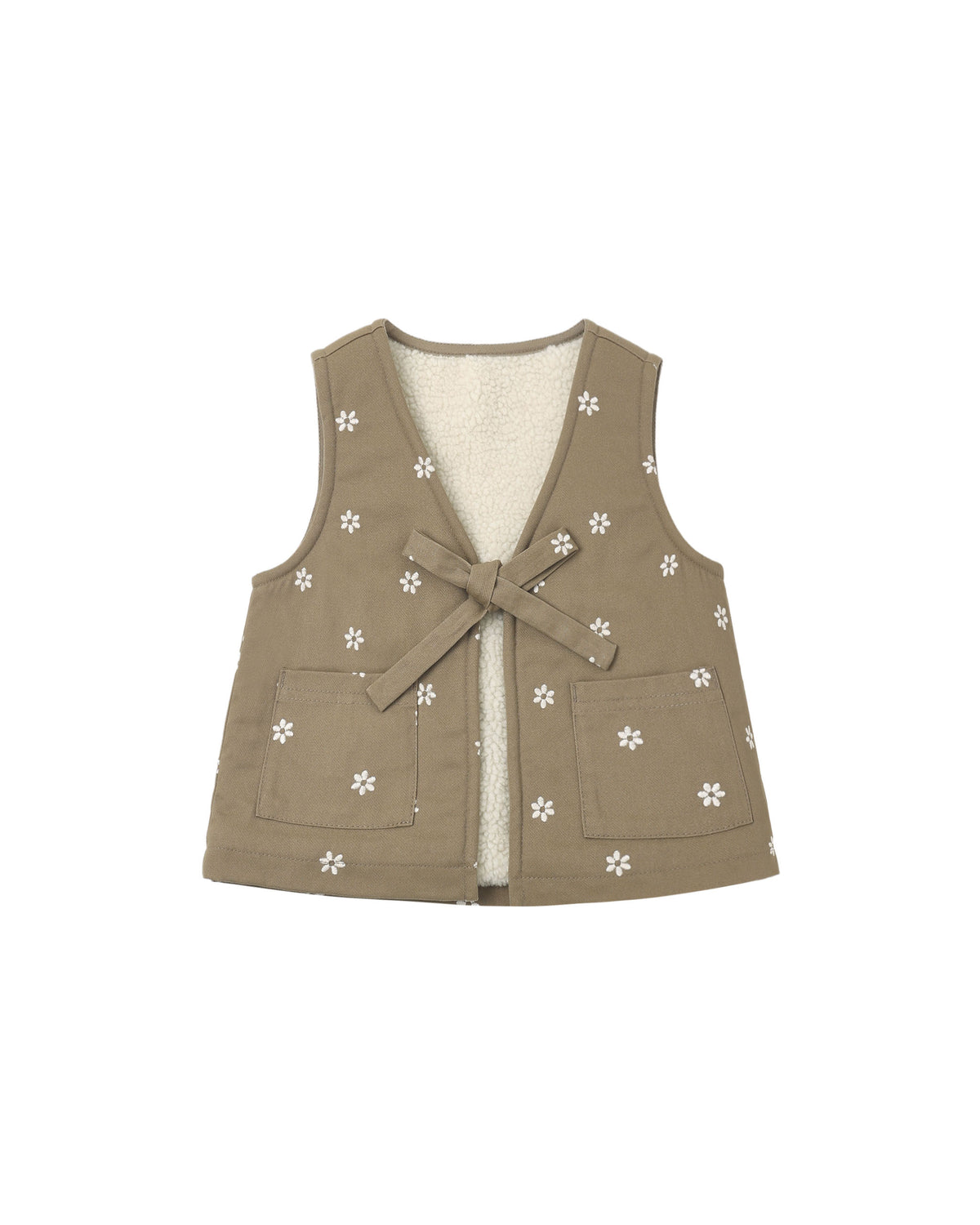 Utility Vest Embroidered Daisies