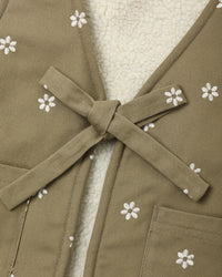 Utility Vest Embroidered Daisies