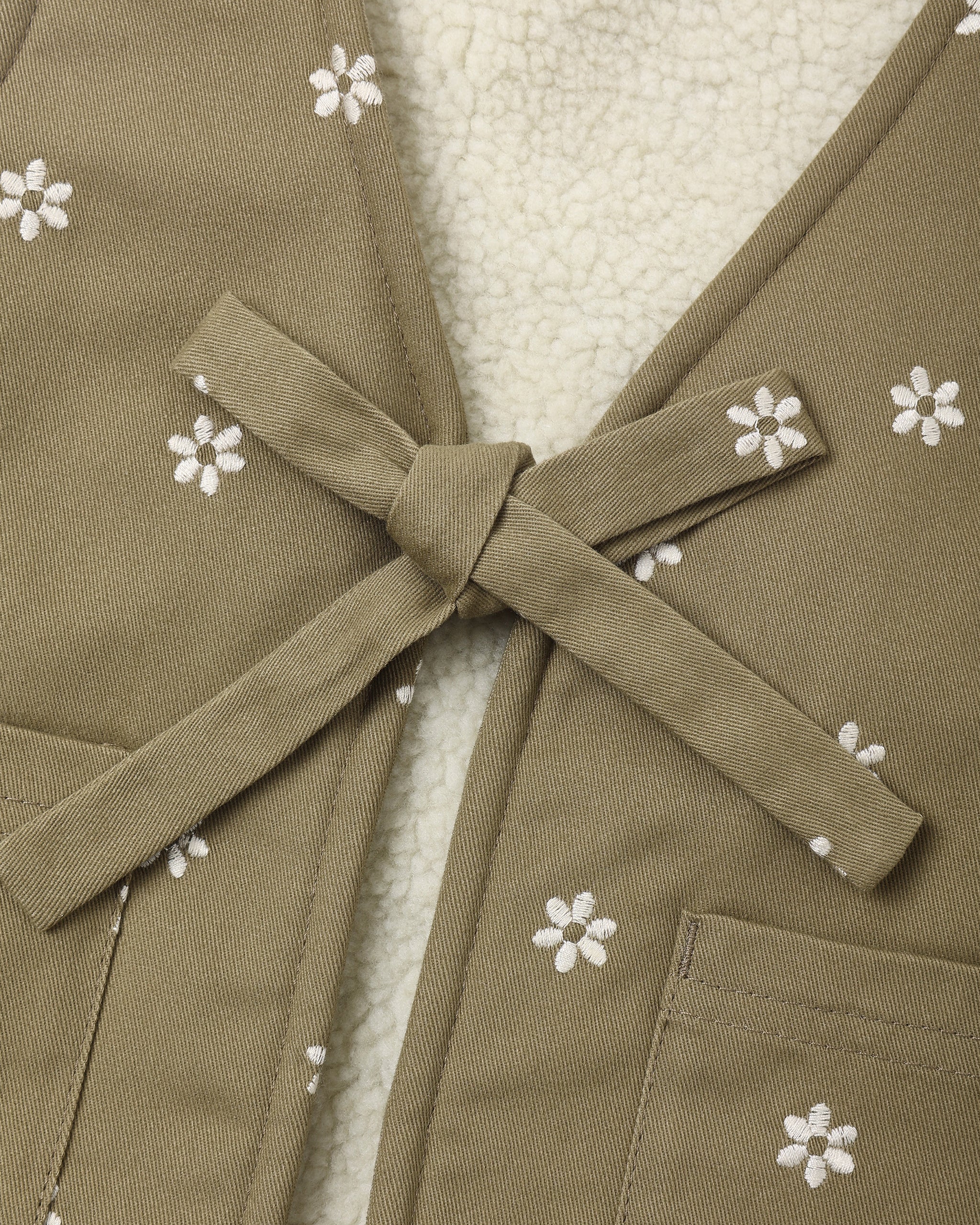Utility Vest Embroidered Daisies