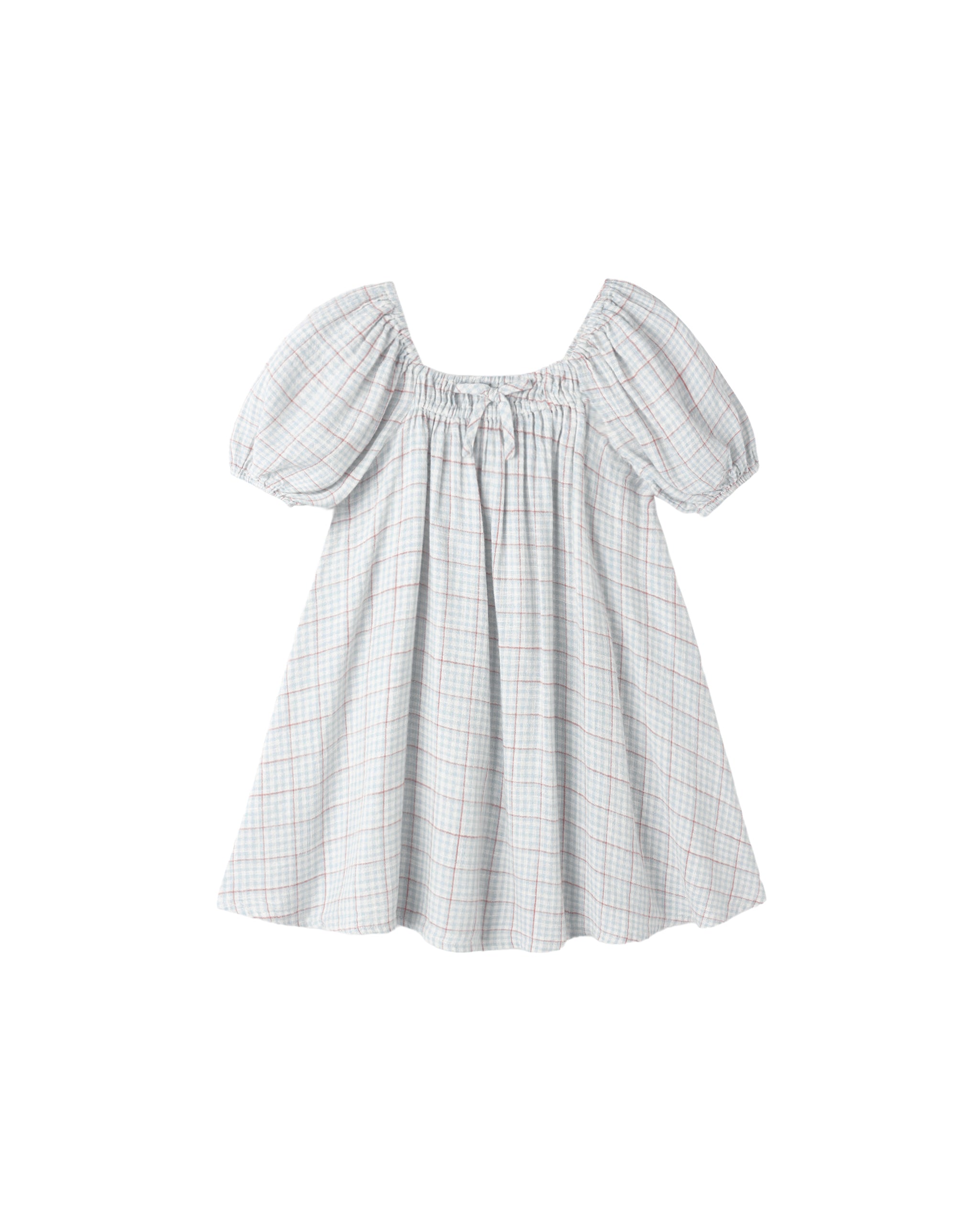 Sabrina Mini Dress ||  Light Blue Plaid