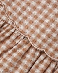 Collette Mini Dress Fawn Gingham