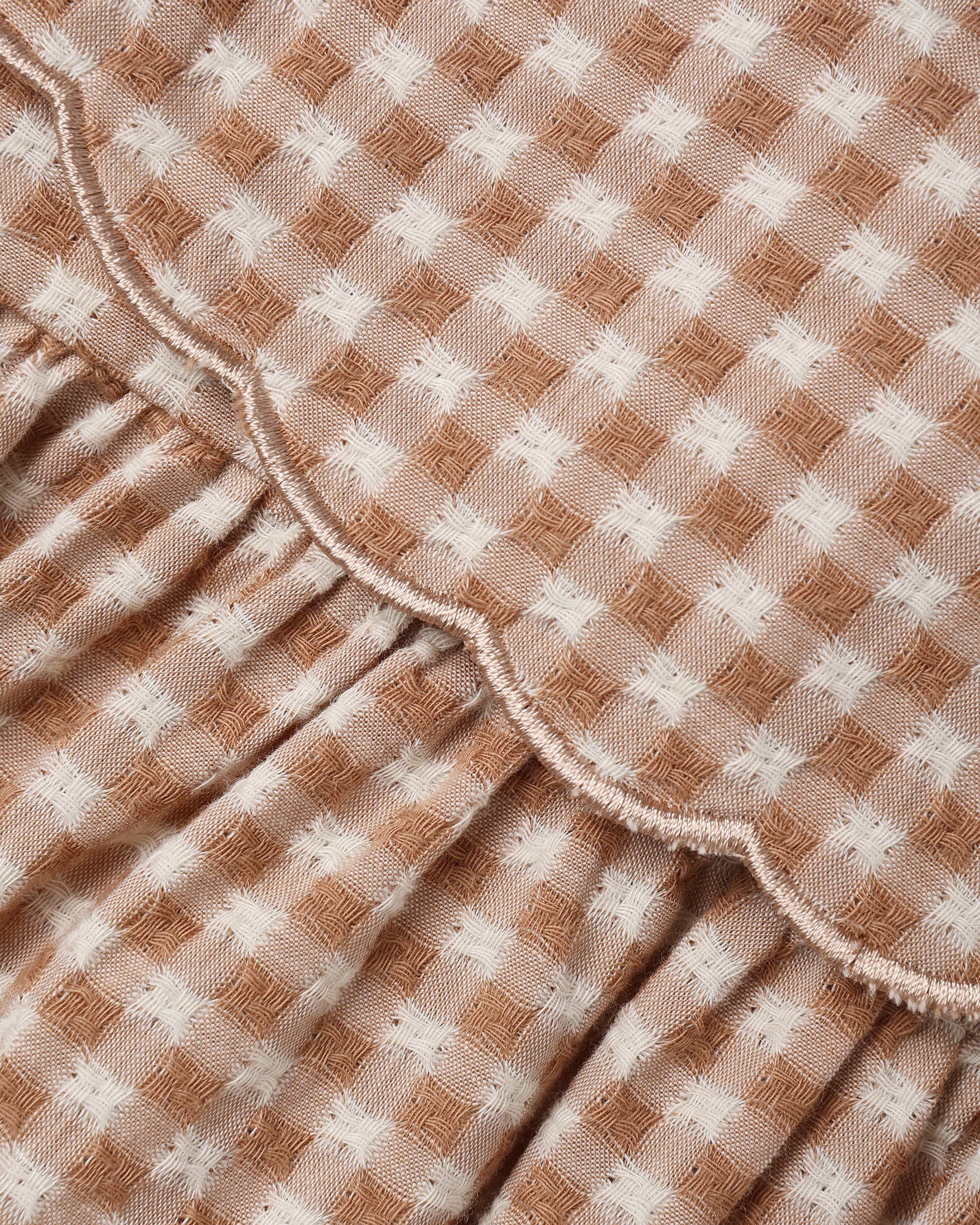 Collette Mini Dress Fawn Gingham