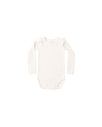 Shoulder Ruffle Bodysuit Natural