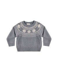 Fair Isle Sweater | Slate
