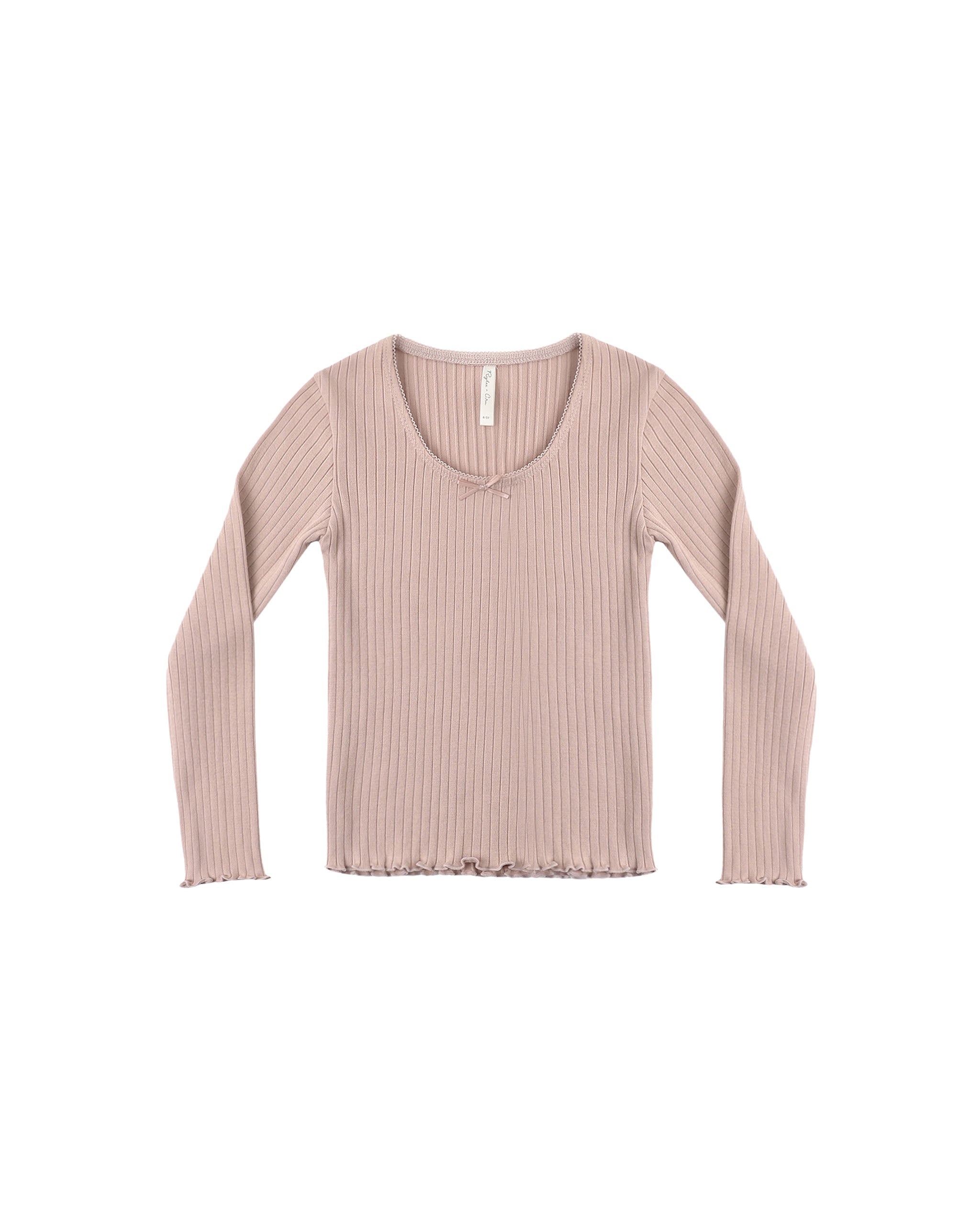 Ribbed Long Sleeve Rosewood
