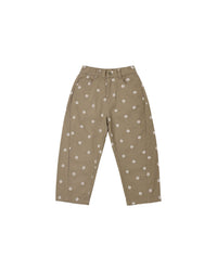 Barrel Pant Embroidered Daisies