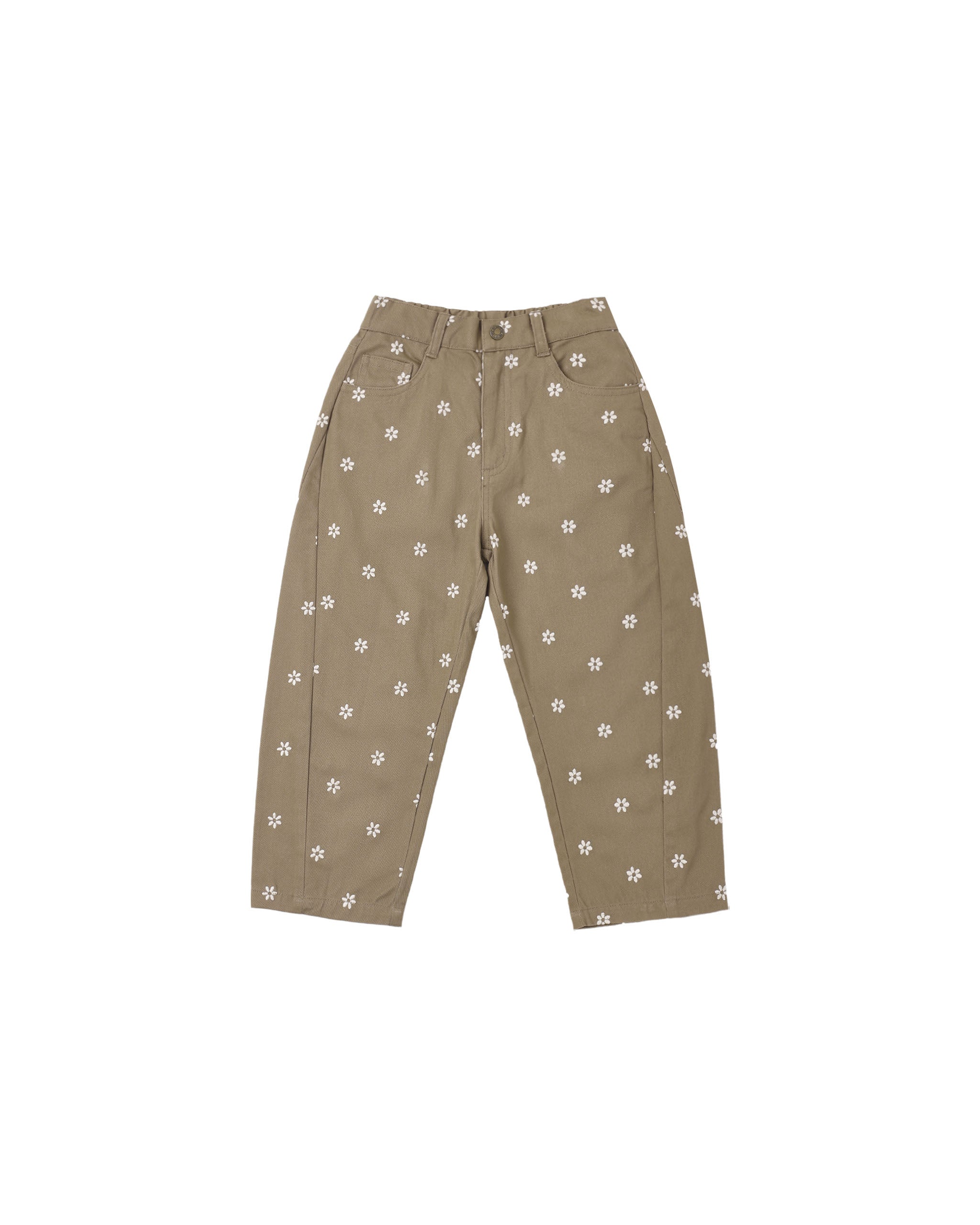 Barrel Pant Embroidered Daisies