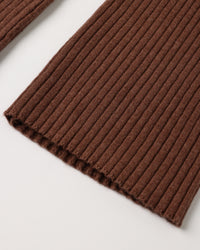 Flare Rib Knit Pant Mulberry