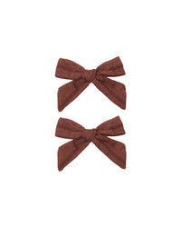 Bows, Set Of 2 Mulberry