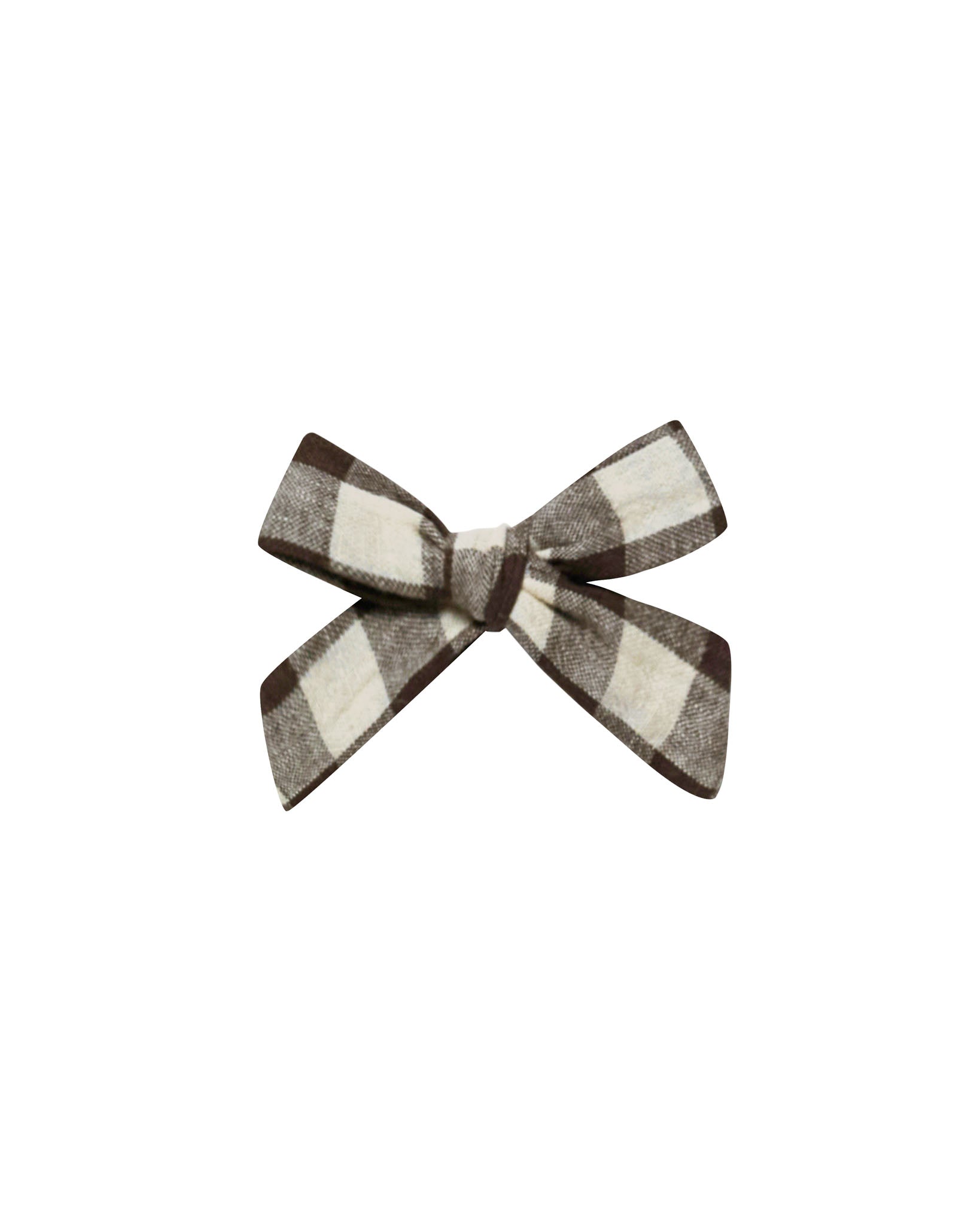 Girl Bow | Charcoal Check