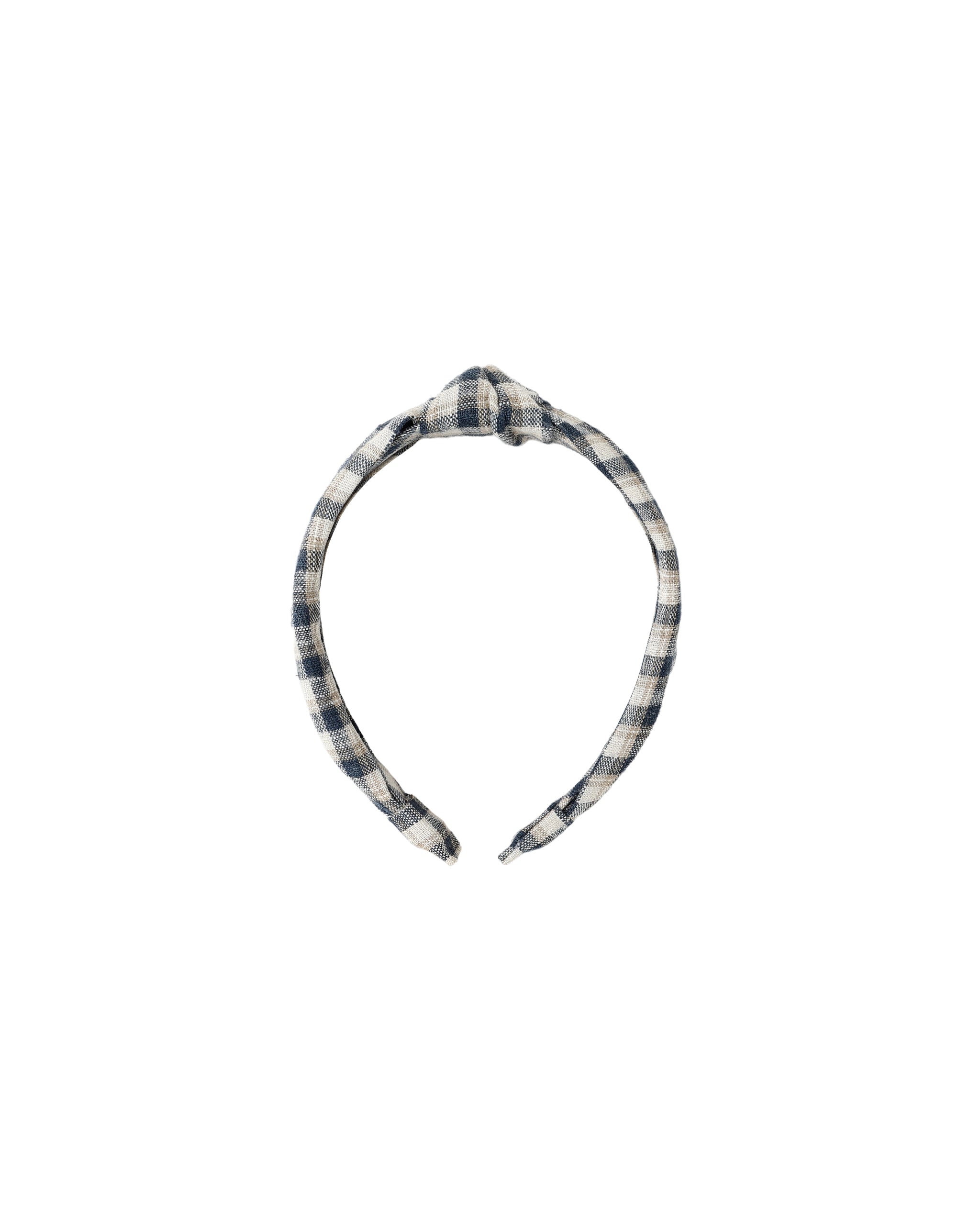 Knotted Headband | Navy Check