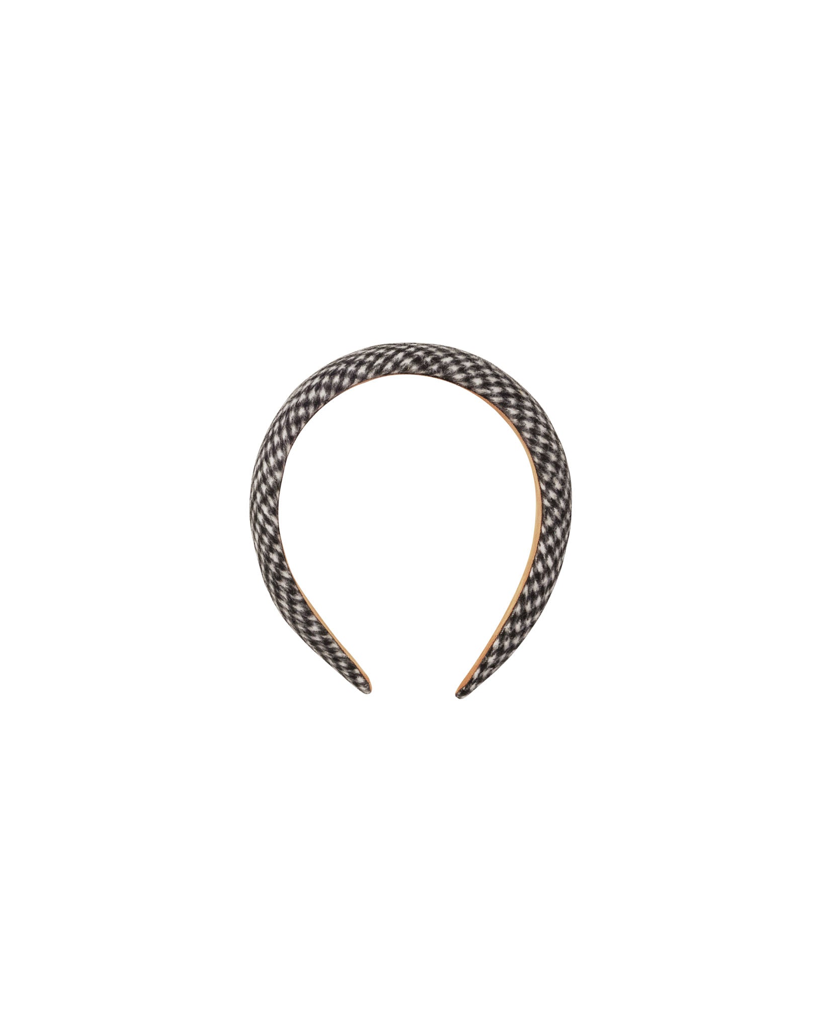 Padded Headband | Black Houndstooth