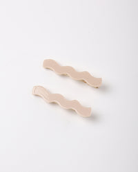 Wavy Clip Set Petal, Mulberry