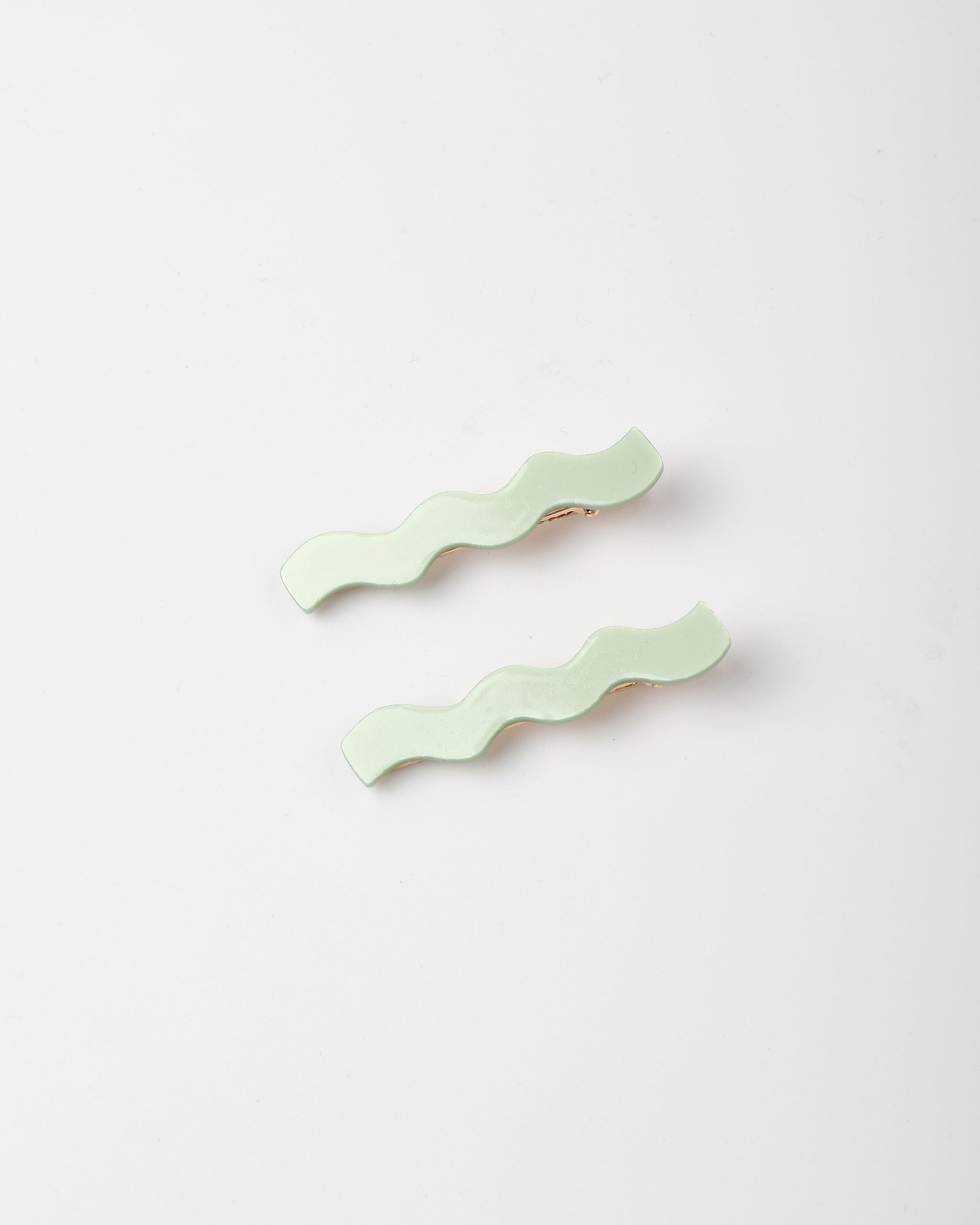 Wavy Clip Set Sage, Natural