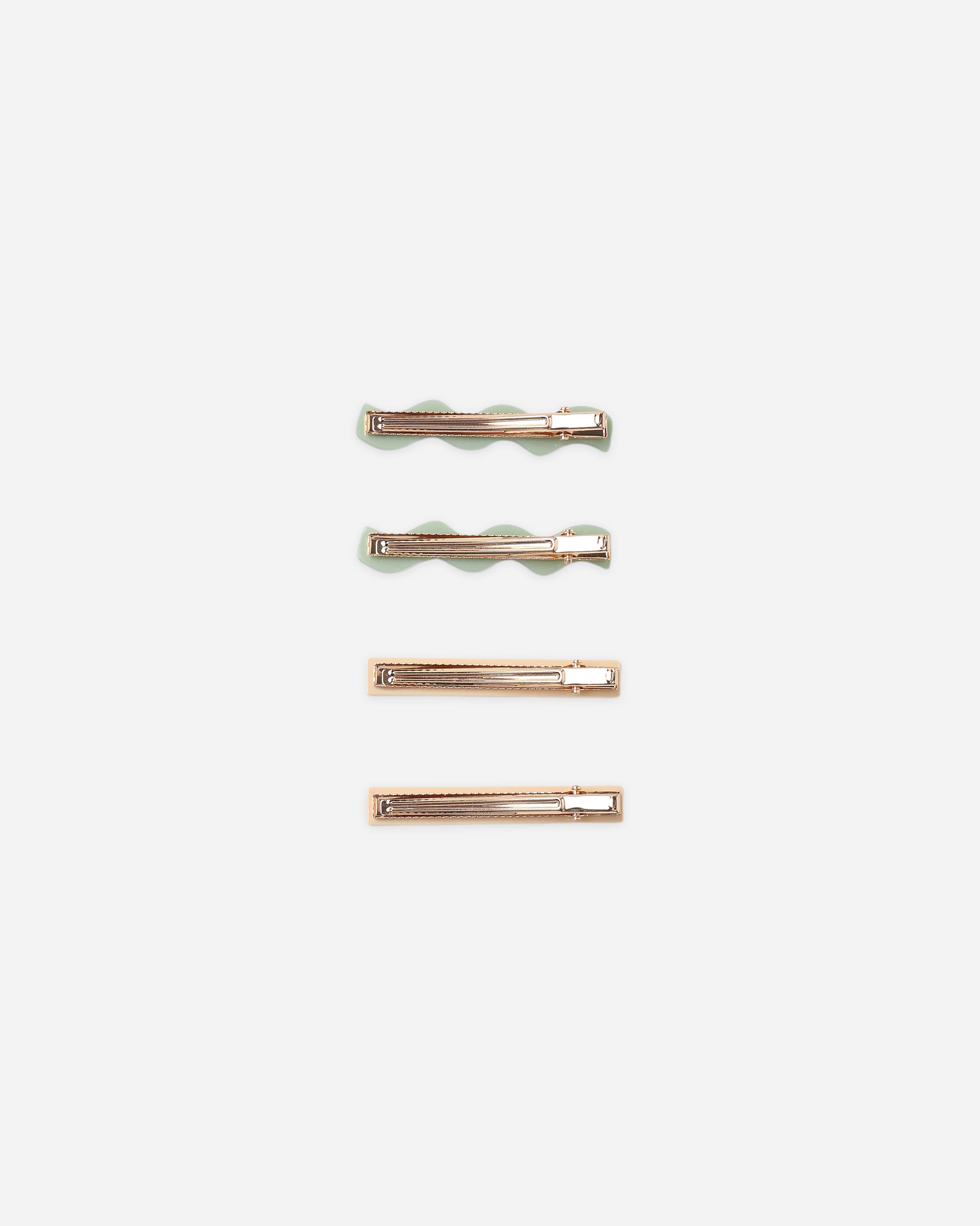 Wavy Clip Set Sage, Natural