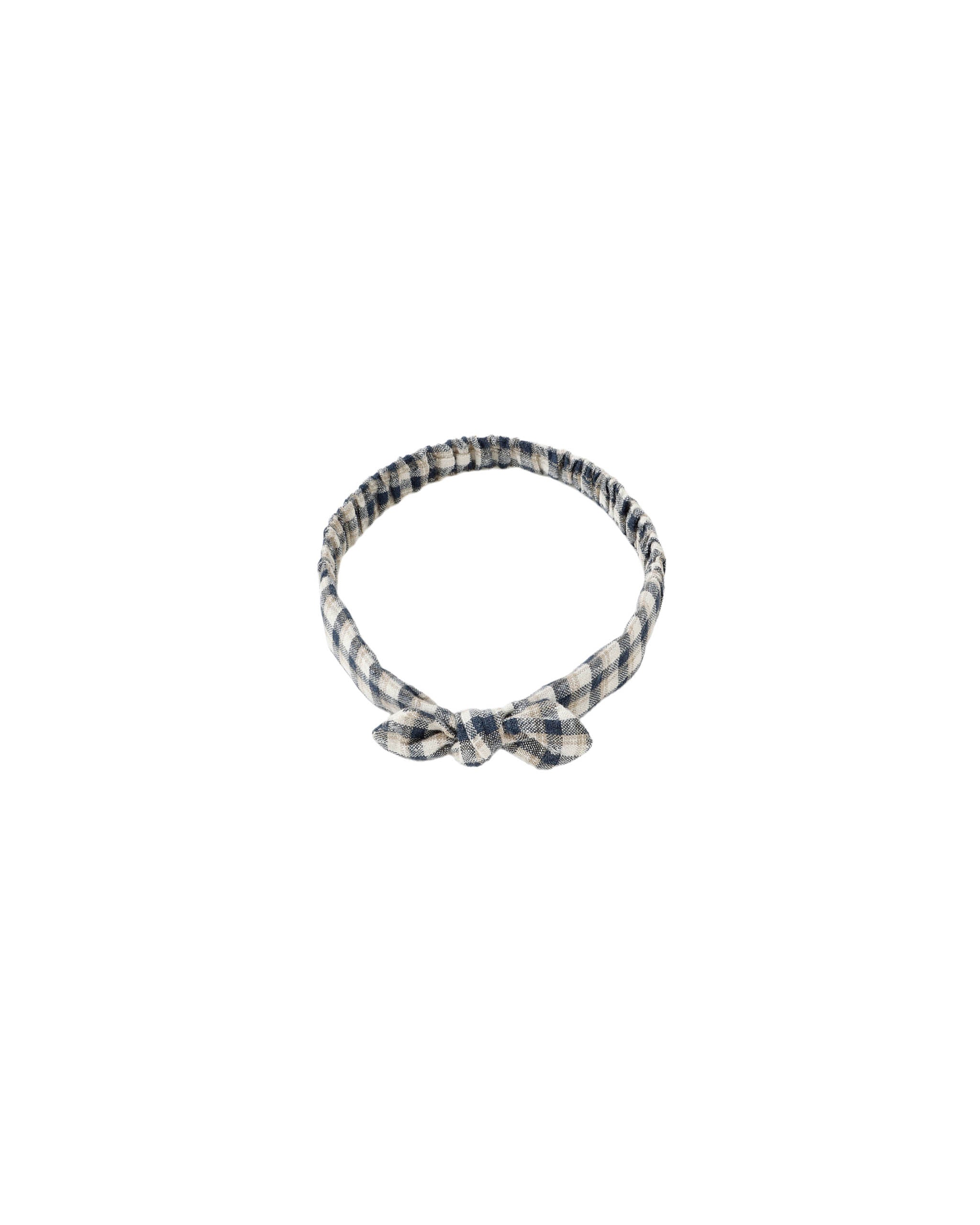 Baby Bow Headband | Navy Check