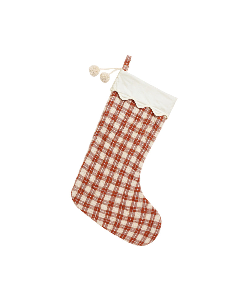 Christmas Stocking || Red Plaid