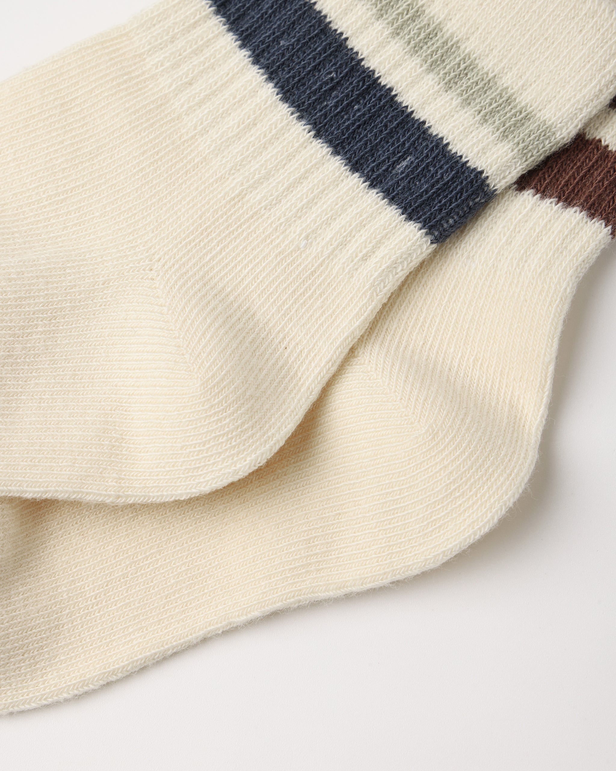 Stripe Socks, 2-Pack Fog, Mulberry