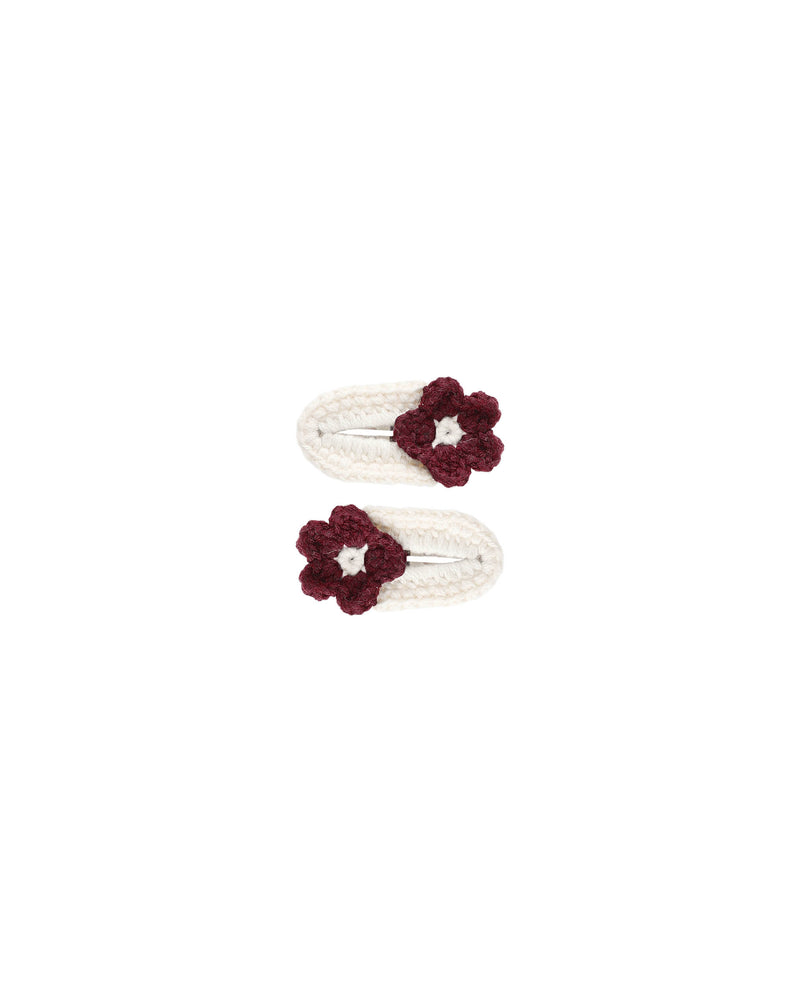 Crochet Clips | Burgundy
