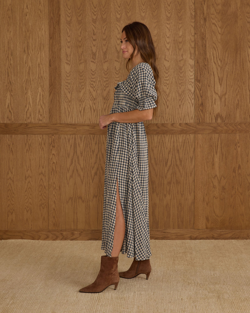 Birdie Dress || Navy Check