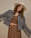 Fringe Jacket || Dusty Blue