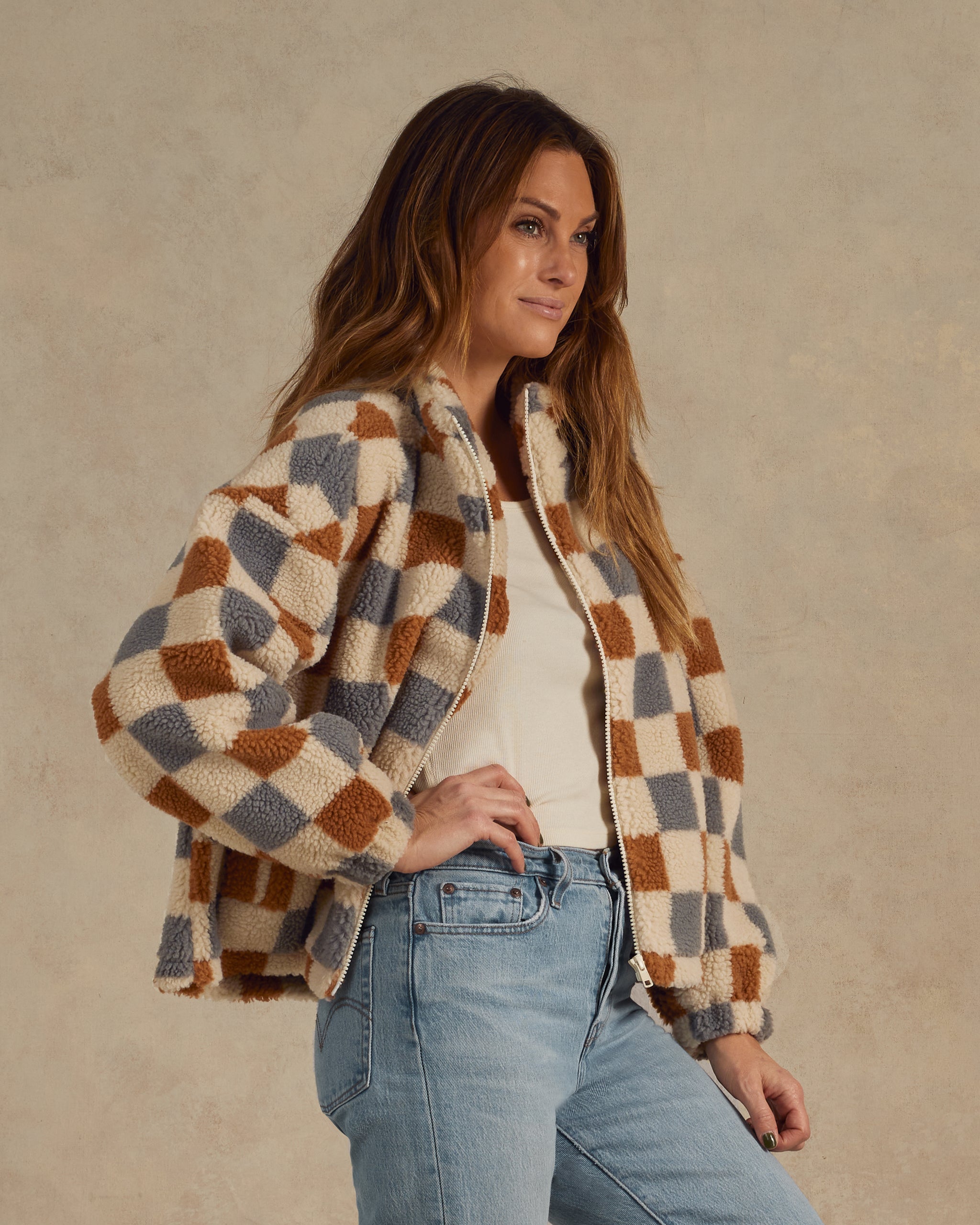 Coco Jacket | Shearling Check