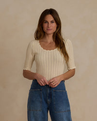 Scallop Tee | Natural